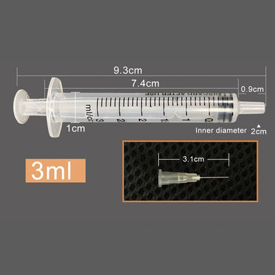 Siringhe di plastica eliminabili ed aghi di ISO13485 23g 3ml