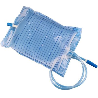 Borsa medica di drenaggio dell'urina, borsa eliminabile 2000ml dell'urina con la valvola della vite