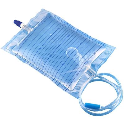 Borsa medica di drenaggio dell'urina, borsa eliminabile 2000ml dell'urina con la valvola della vite