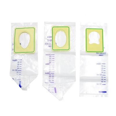 Borsa sterile di drenaggio dell'urina del bambino, sacchetto di raccolta pediatrico dell'urina di 100ml 200ml