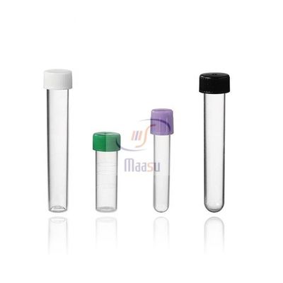 provetta di plastica di 12ml pp con la graduazione bianca