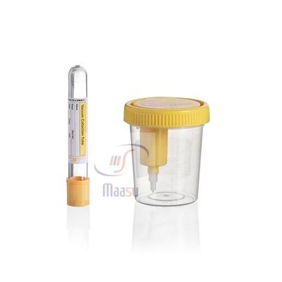 Contenitore di campione di urina di plastica sterile 40ml con la bocca sul cappuccio