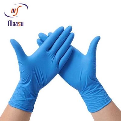 Guanti chirurgici del lattice blu dell'OEM, guanti eliminabili dell'esame medico del lattice